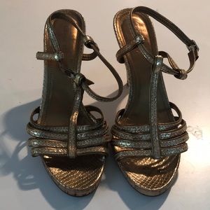 COACH- Selena Q179, Gold, High-Heel Sandal